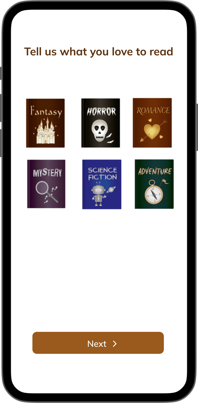 Genre filters: Tell us what you love to read