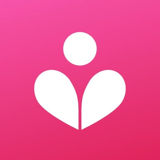 The Sakhi logo: a white figure whose two petals form a heart, on pink