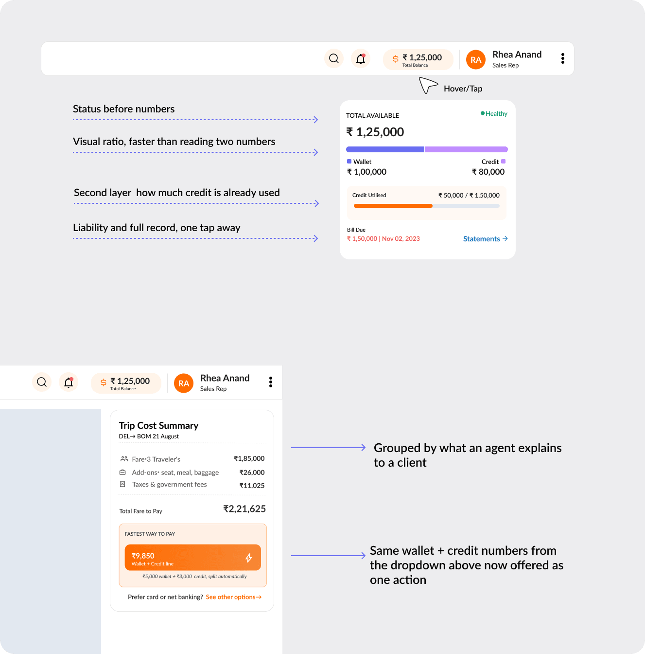 Payment flow redesign