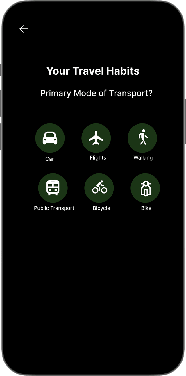 Onboarding: your travel habits