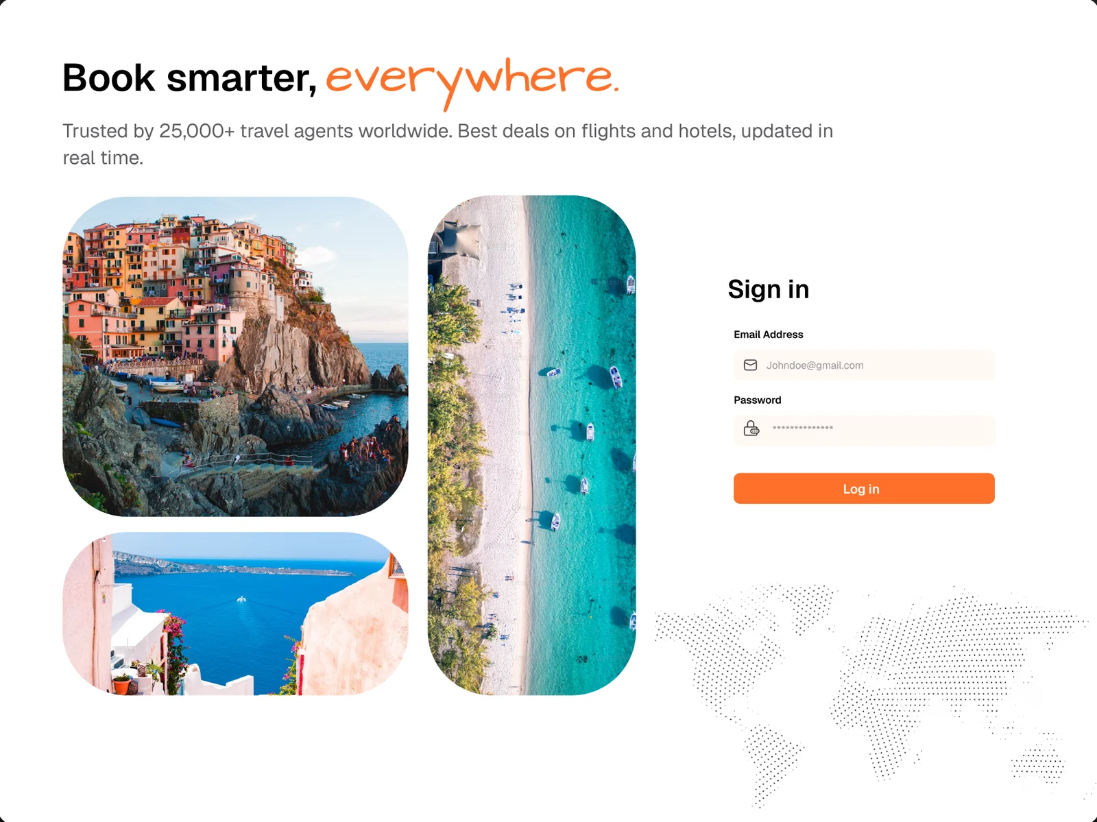 AIR iQ sign-in screen on iPad: Book smarter, everywhere